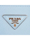 Galleria Saffiano Leather Small Tote Bag Light Blue - PRADA - BALAAN 8