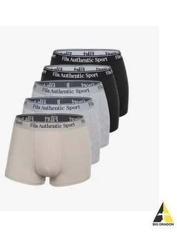 UNDERWEAR Velo Soft Men s Draw 5 Pack FI4DRG3173MBLK - FILA - BALAAN 1