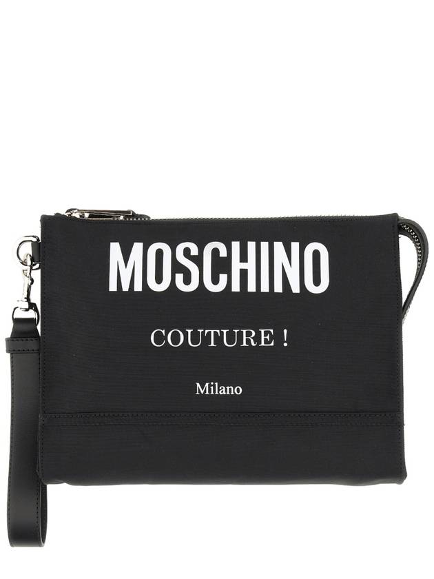 Clutch Pouch 84018201 2555 BLACK - MOSCHINO - BALAAN 3