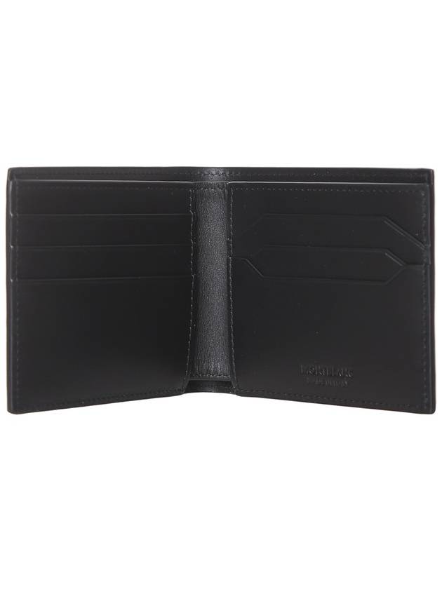 Meisterstuck 6cc Jacquard Pattern Leather Half Wallet Black - MONTBLANC - BALAAN 6