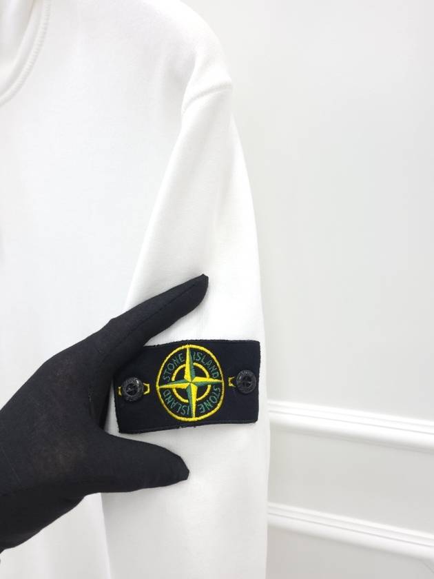 White wapan brushed hoodie M - STONE ISLAND - BALAAN 4