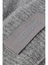 Jacquemus Logo Wool Beanie Dark Gray Unisex - JACQUEMUS - BALAAN 2