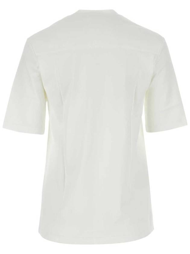 Crew Neck Cotton Short Sleeve T-shirt White - JIL SANDER - BALAAN 3