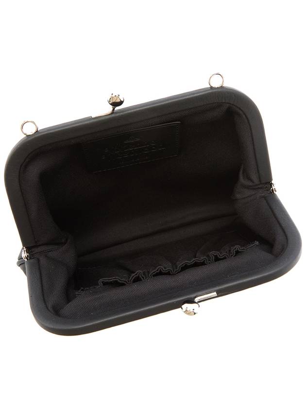 Logo Leather Clutch Bag Black - VIVIENNE WESTWOOD - BALAAN 7