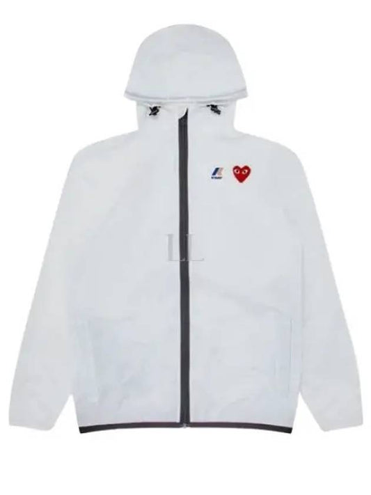 Small Heart Wappen Windbreaker White - COMME DES GARCONS - BALAAN 2