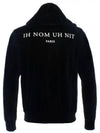 Back logo velor hooded zip up NOM18208 - IH NOM UH NIT - BALAAN 8