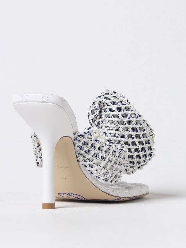 Crochet Rose Sandal Heels Optic White - BURBERRY - BALAAN 5