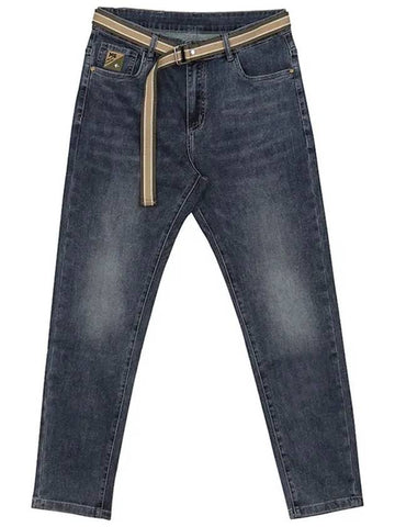 Men's slim fit thin spandex casual daily jeans AJN165 - IKALOOOK - BALAAN 1