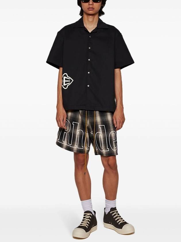 RHUDE CROSS LOGO SNAP SHIRT - RHUDE - BALAAN 2