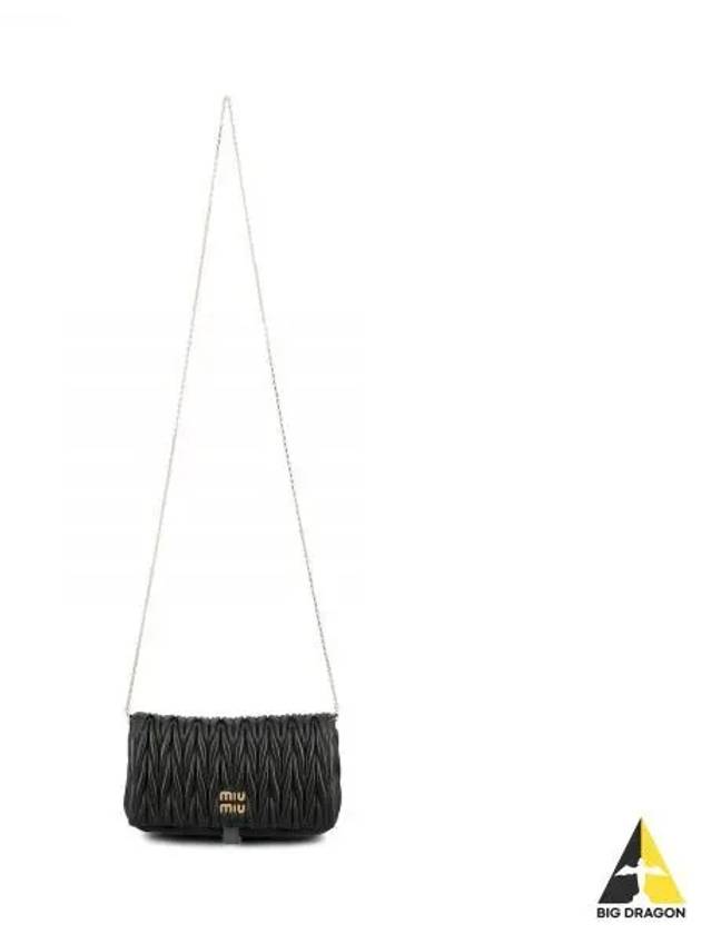 Matelasse Nappa Leather Logo Mini Bag Black - MIU MIU - BALAAN 2