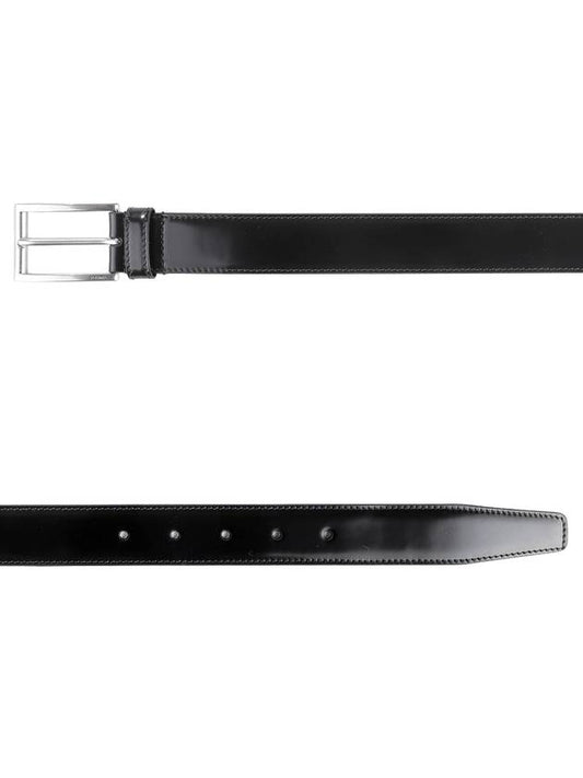 Men's Leather Belt Black - PRADA - BALAAN 2