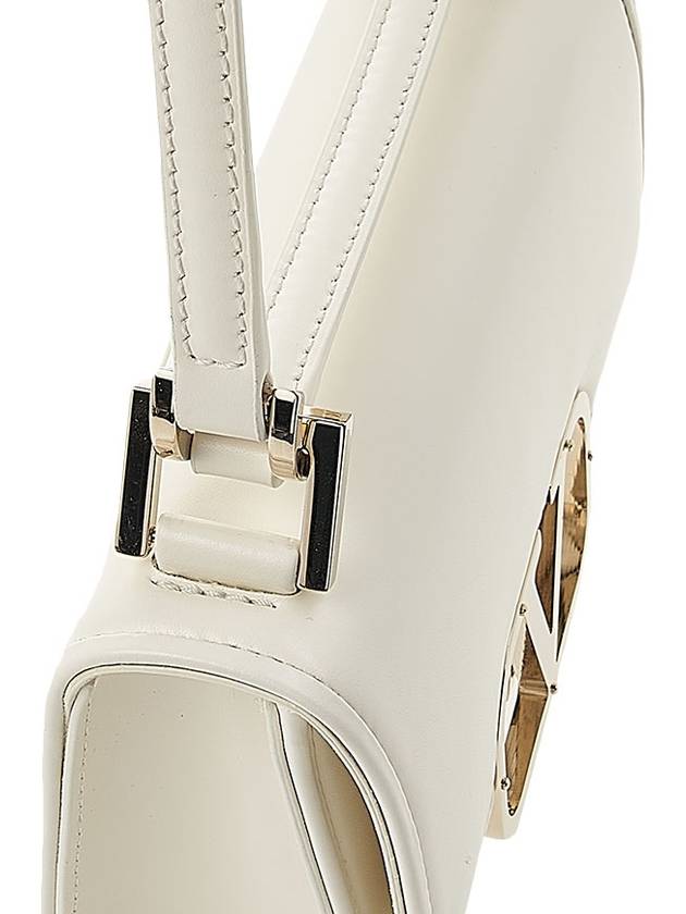 V Logo Type Small Leather Shoulder Bag Ivory - VALENTINO - BALAAN 10