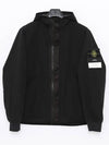 Soft Shell-R E.Dye Pure Insulation Technology Recycled Polyester Primaloft Hooded Jacket Black - STONE ISLAND - BALAAN 3