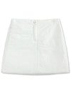 Logo embroidered winter padded skirt WHITE - MONBIRDIE GOLF - BALAAN 1