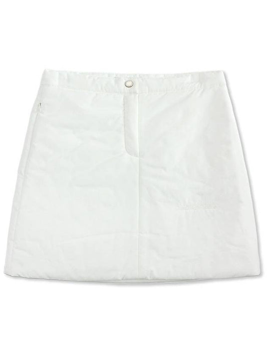 Logo embroidered winter padded skirt WHITE - MONBIRDIE GOLF - BALAAN 1