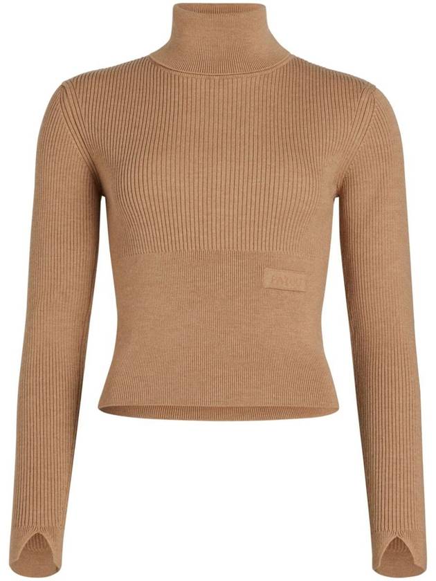 Patou Front Logo-Patch Merino Wool Sweater - PATOU - BALAAN 1