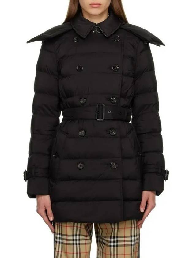 Detachable Hoodie Puffer Coat Padded Black - BURBERRY - BALAAN 2