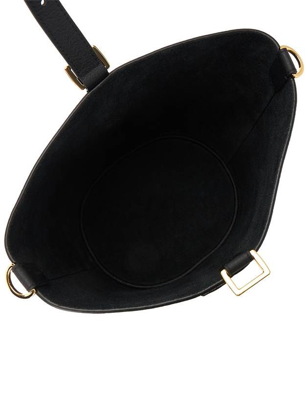 Medium JP Leather Bucket Bag Black - PATOU - BALAAN 6