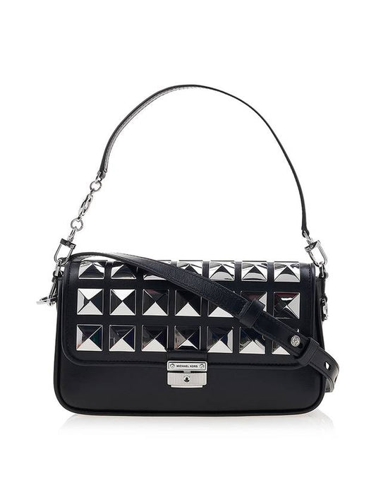 Women's Studded Leather Shoulder Bag Black - MICHAEL KORS - BALAAN 1