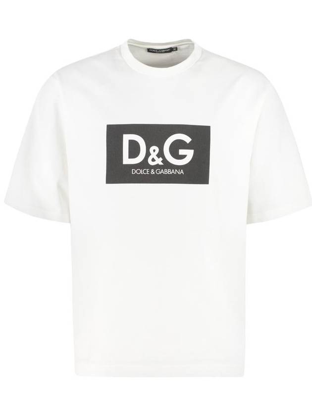 D&G Print Cotton Short Sleeve T-Shirt White - DOLCE&GABBANA - BALAAN 2