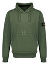 Logo Patch Drawstring Hoodie Dark Green - STONE ISLAND - BALAAN 2