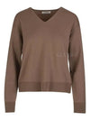 Alghero V Neck Knit Top Brown - MAX MARA - BALAAN 2