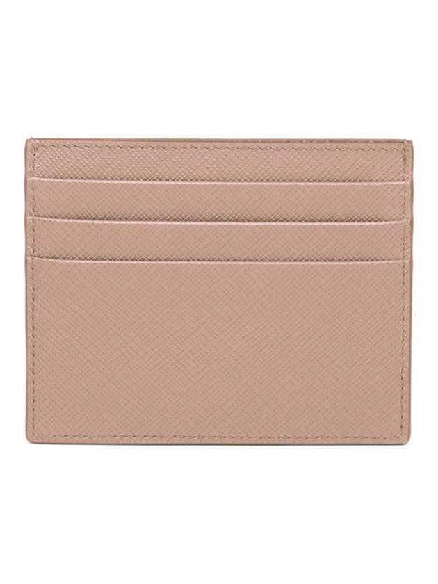 Metal Logo Saffiano Card Wallet Powder Pink - PRADA - BALAAN 3