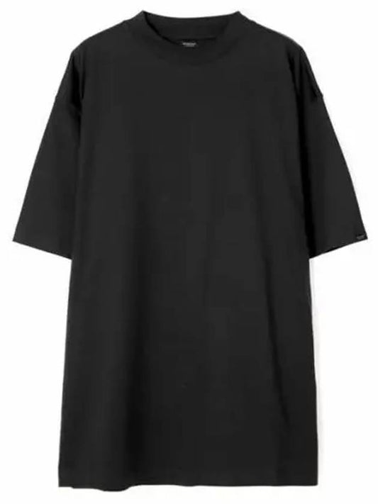 Cotton Crew Neck Short Sleeve T-Shirt Black - BALENCIAGA - BALAAN 2