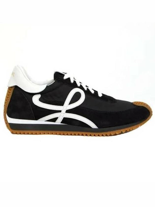 Flow Runner Nylon Suede Low Top Sneakers Black - LOEWE - BALAAN 2