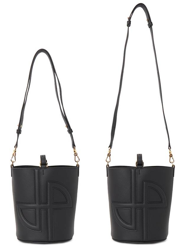 Small JP Leather Bucket Bag Black - PATOU - BALAAN 7