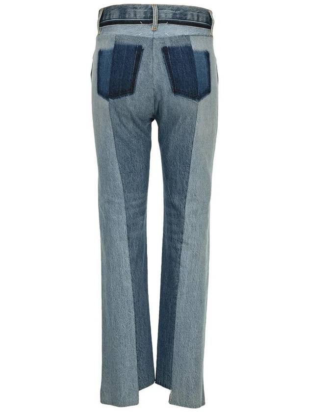 two-tone denim straight jeans - MAISON MARGIELA - BALAAN 3