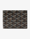 Victoire Wallet In Canvas And Calfskin Black - GOYARD - BALAAN 3