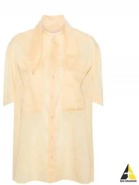 Women's GD Cotton Voile Fouled Shirt Yellow - LEMAIRE - BALAAN 2