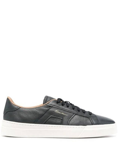 Logo Print Low Top Sneakers Black - SANTONI - BALAAN 1