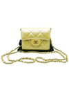 Chanel AP0238 Yellow CC Logo Caviar Gold Card Wallet Cross Bag 31st - CHANEL - BALAAN 1