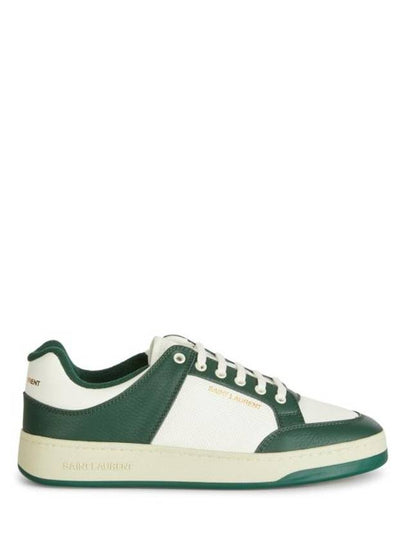 SL 61 Low Top Sneakers White Green - SAINT LAURENT - BALAAN 2