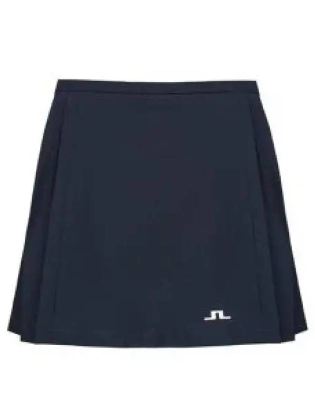 Women's Sierra Pleated Skirt Navy - J.LINDEBERG - BALAAN 2