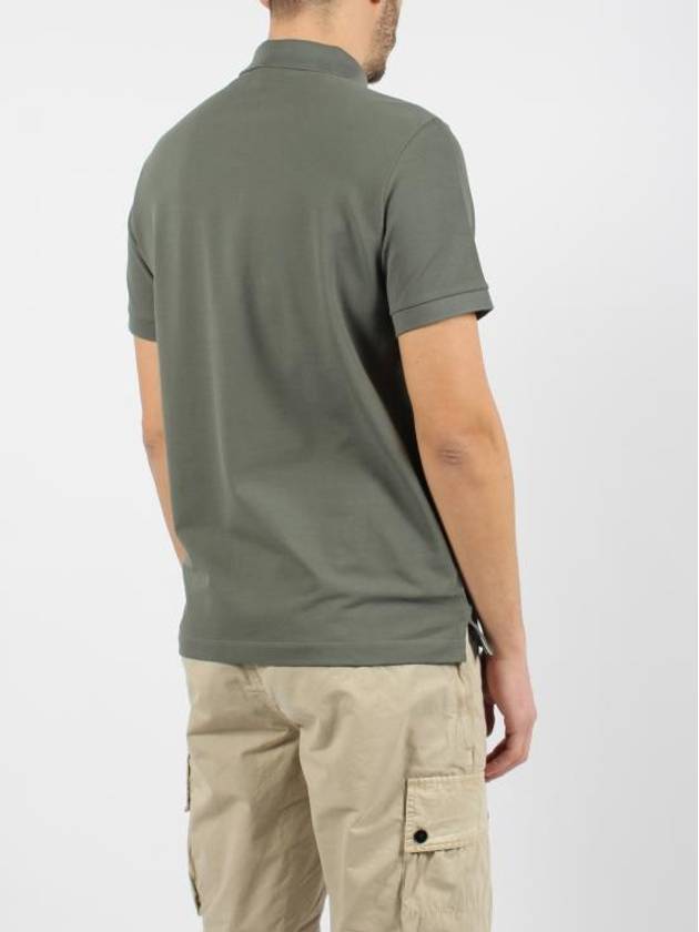 Pique Stretch Cotton Short Sleeve Polo Shirt Dark Green - STONE ISLAND - BALAAN 5