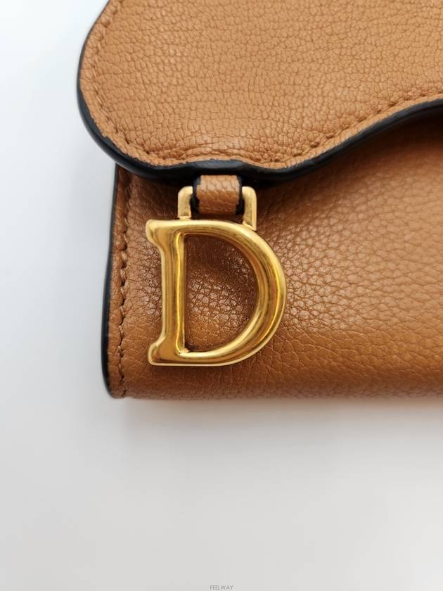 Daol Beomeo Branch Saddle Lotus Half Wallet Brown Condition A - DIOR - BALAAN 6