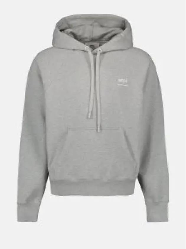 Alexandre Mattiussi Logo Print Hoodie Grey - AMI - BALAAN 2