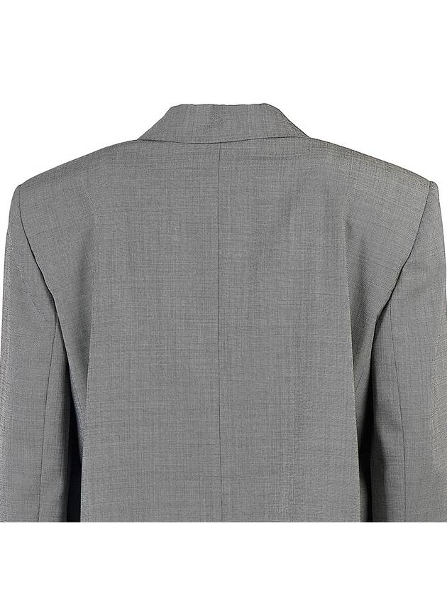 Women's Guelfo Yarn Dyed Wool Jacket Grey - MAX MARA - BALAAN 6