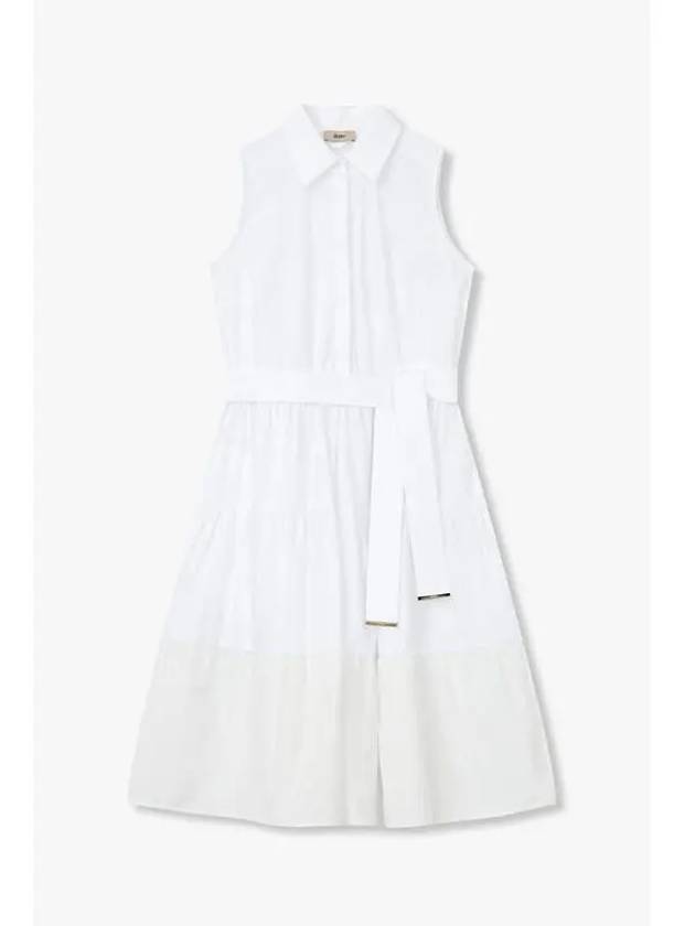 Women s Tiered Cotton Polo Dress White - HERNO - BALAAN 1