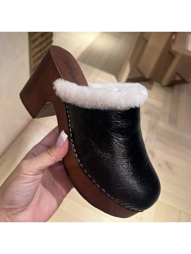 Shearling Crog Mule Beige G35368 - CHANEL - BALAAN 5