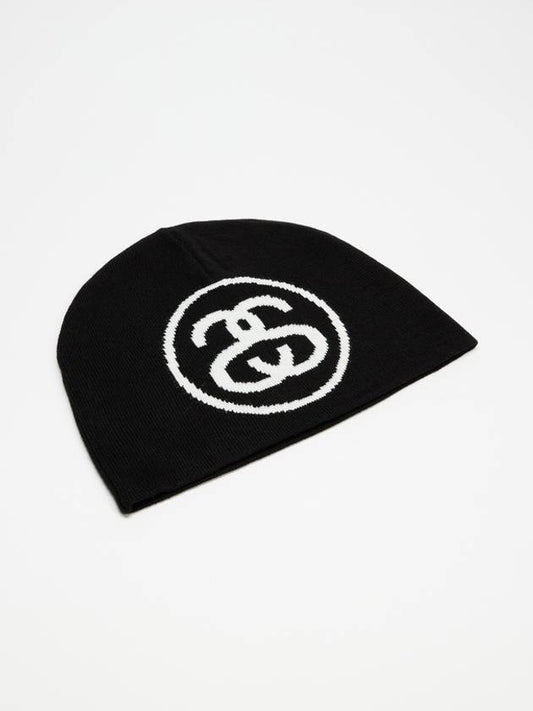 AU Australia SS LINK SKULL CAP Beanie ST731009 Black ONE SIZE - STUSSY - BALAAN 2