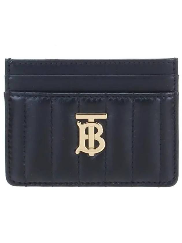 Quilted Leather Lola Card Case Black Light Gold - BURBERRY - BALAAN 2