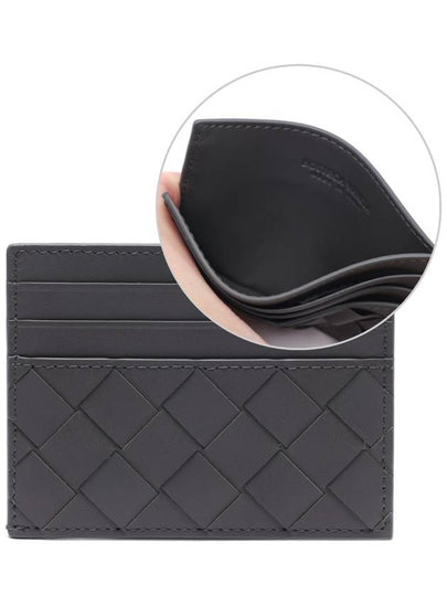 Intrecciato Leather Card Wallet Thunder - BOTTEGA VENETA - BALAAN 2