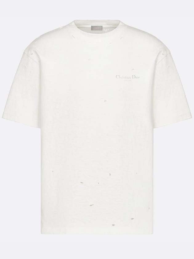 Couture Lettering Logo Short Sleeve T-Shirt White - DIOR - BALAAN 2