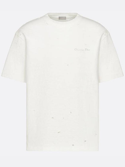 Couture Lettering Logo Short Sleeve T-Shirt White - DIOR - BALAAN 2