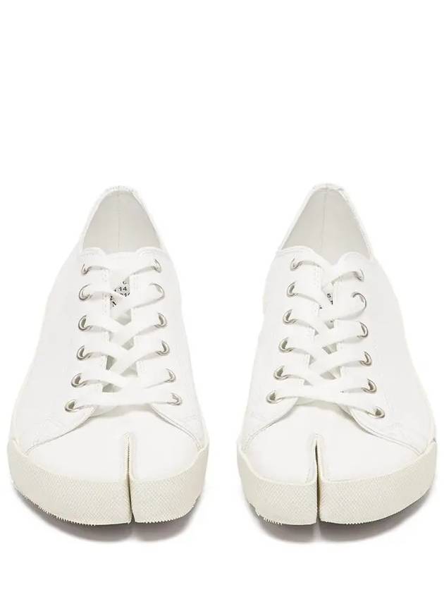 Maison Margiela TABI 22 Number Printing Leather Sneakers White - MAISON MARGIELA - BALAAN 3