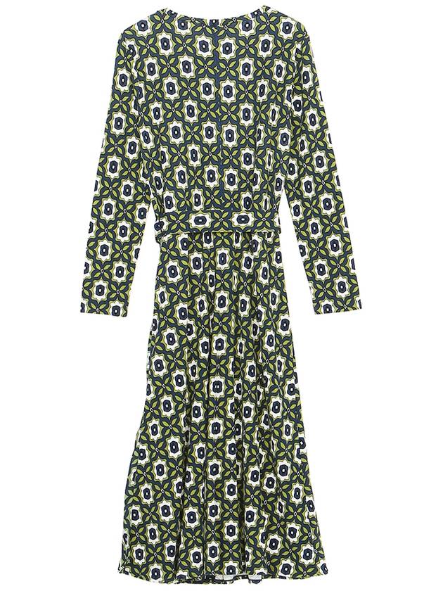 Pedina all over motif midi dress green - MAX MARA - BALAAN 3